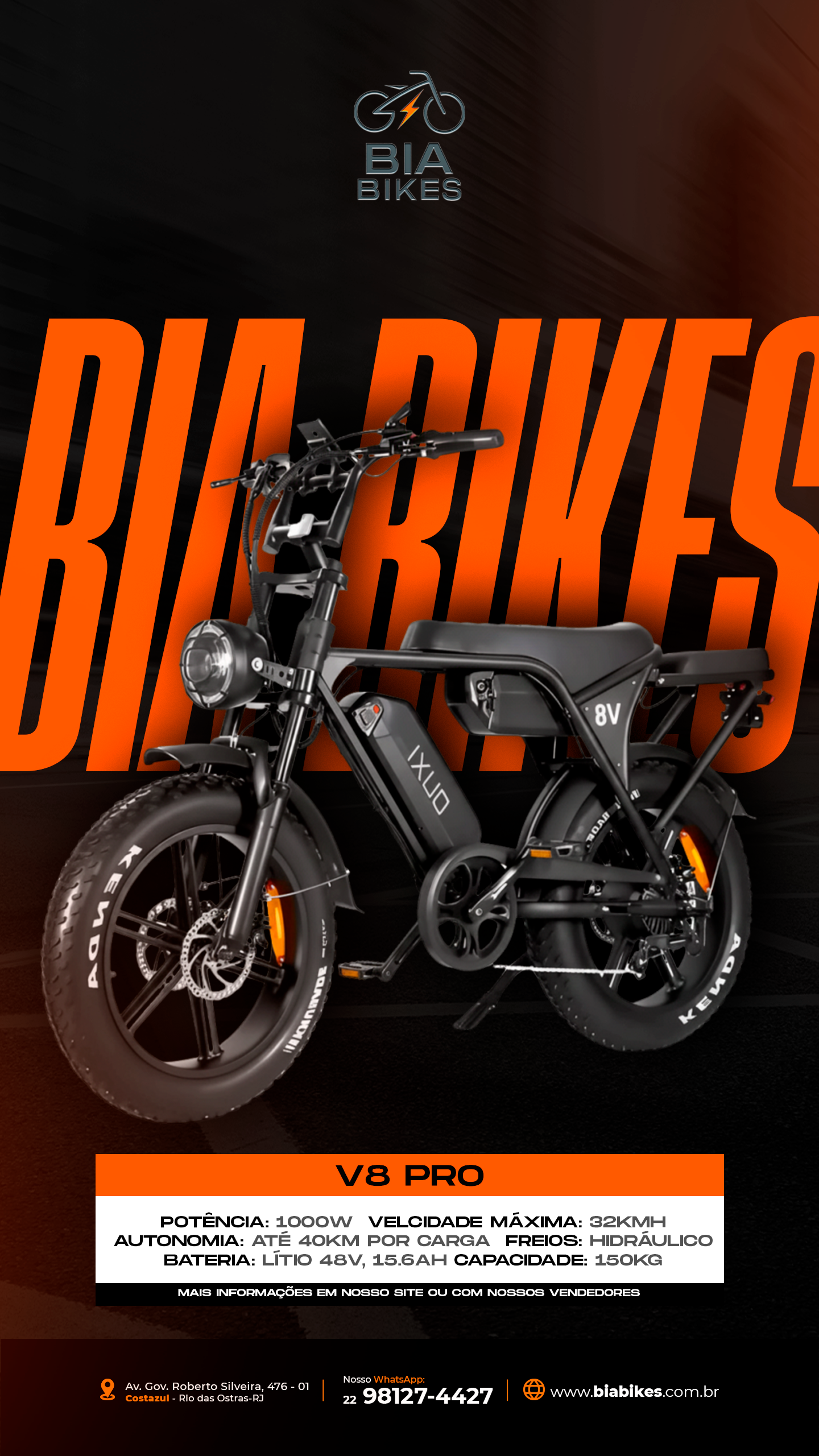 Bia Bikes V8 PRO
